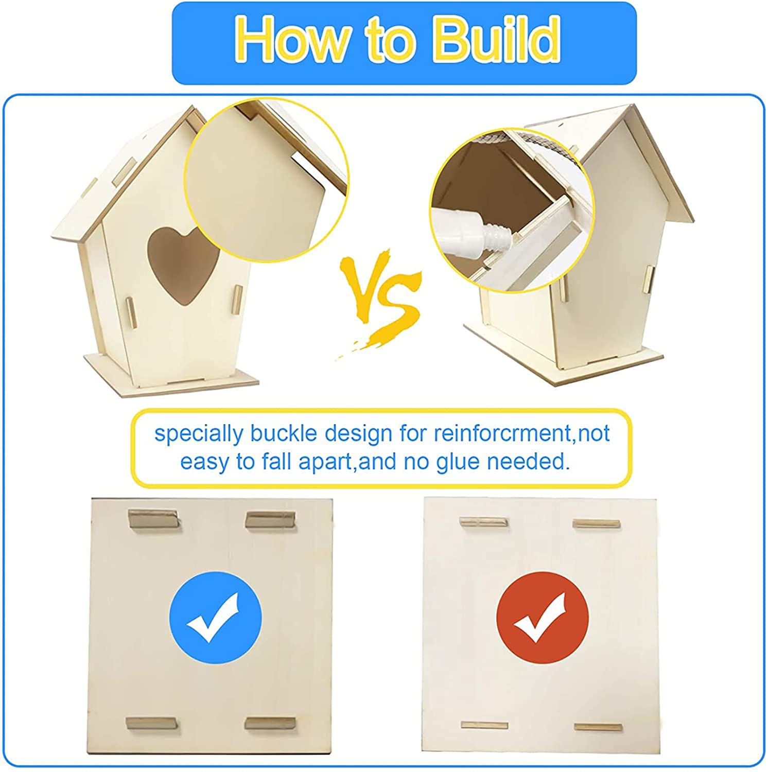 DIY Bird Feeder Kit DIY Wooden Arts Crafts DIY Bird House Kit Kids