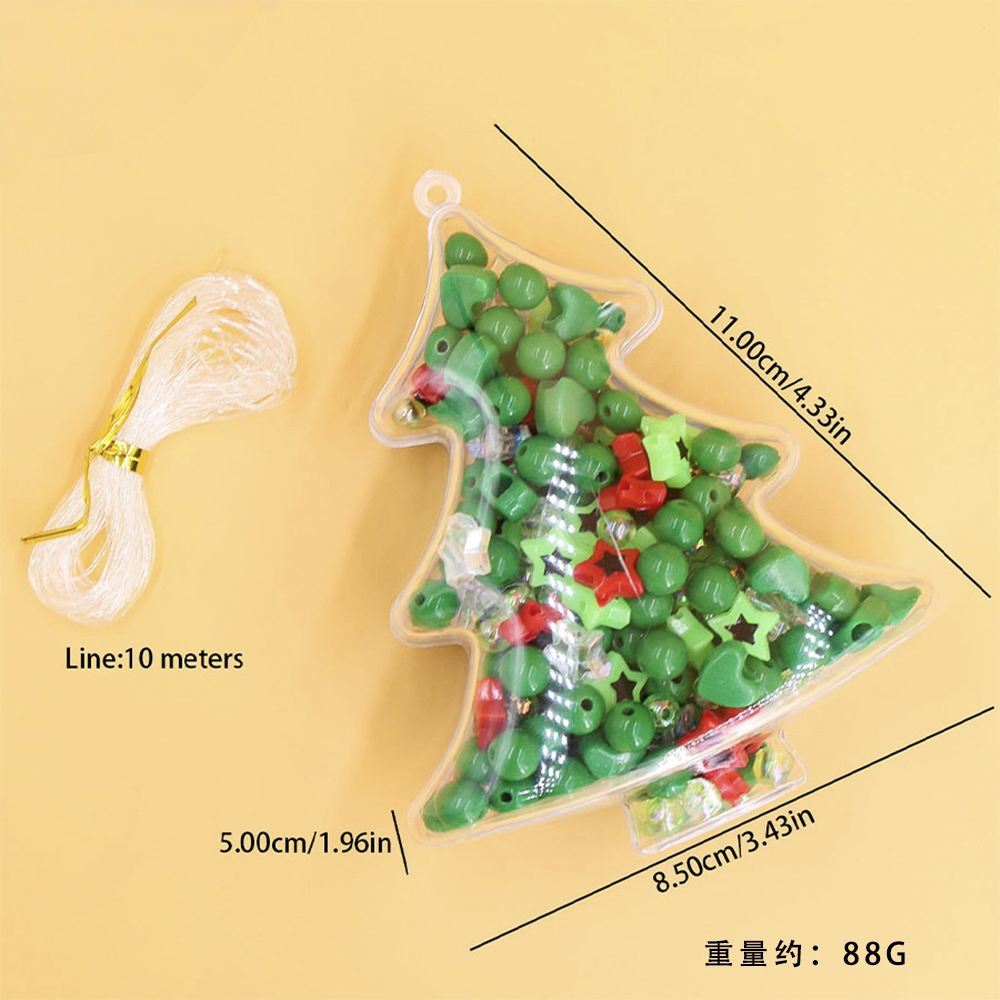 New Christmas Tree Bead Kit Mixed DIY Craft Beads for Bracelets Handmade Jewelry Accessories Festive Supplies