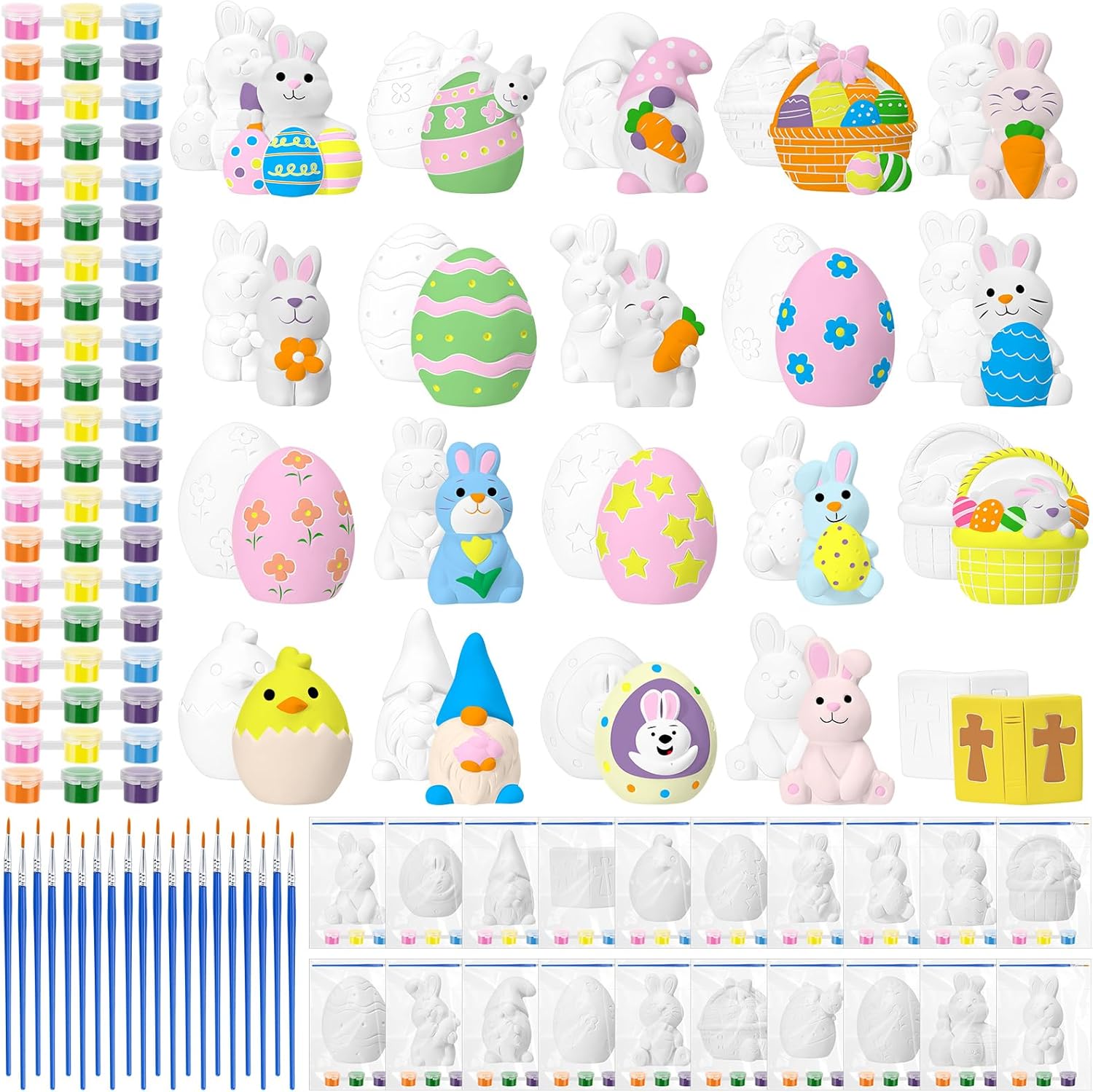 Wholesale DIY Plaster Painting Kits for Kids, Educational Toy with Ceramic Crafts and Art Materials