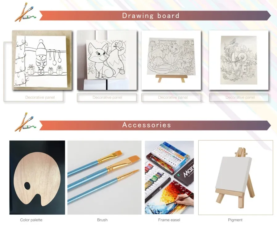 Popular Cartoon Kids Painting Set Art Drawing DIY Kit
