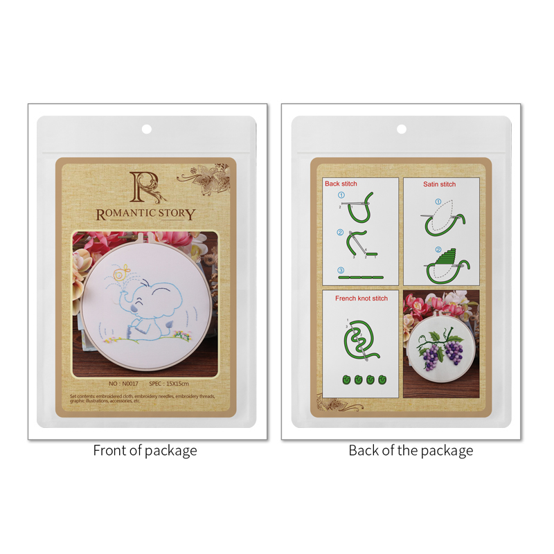 Customizable Embroidery Handicrafts Diy Cross-stitch Set 3d Embroidery Set Gift Elephant Embroidery Set Wholesale Price