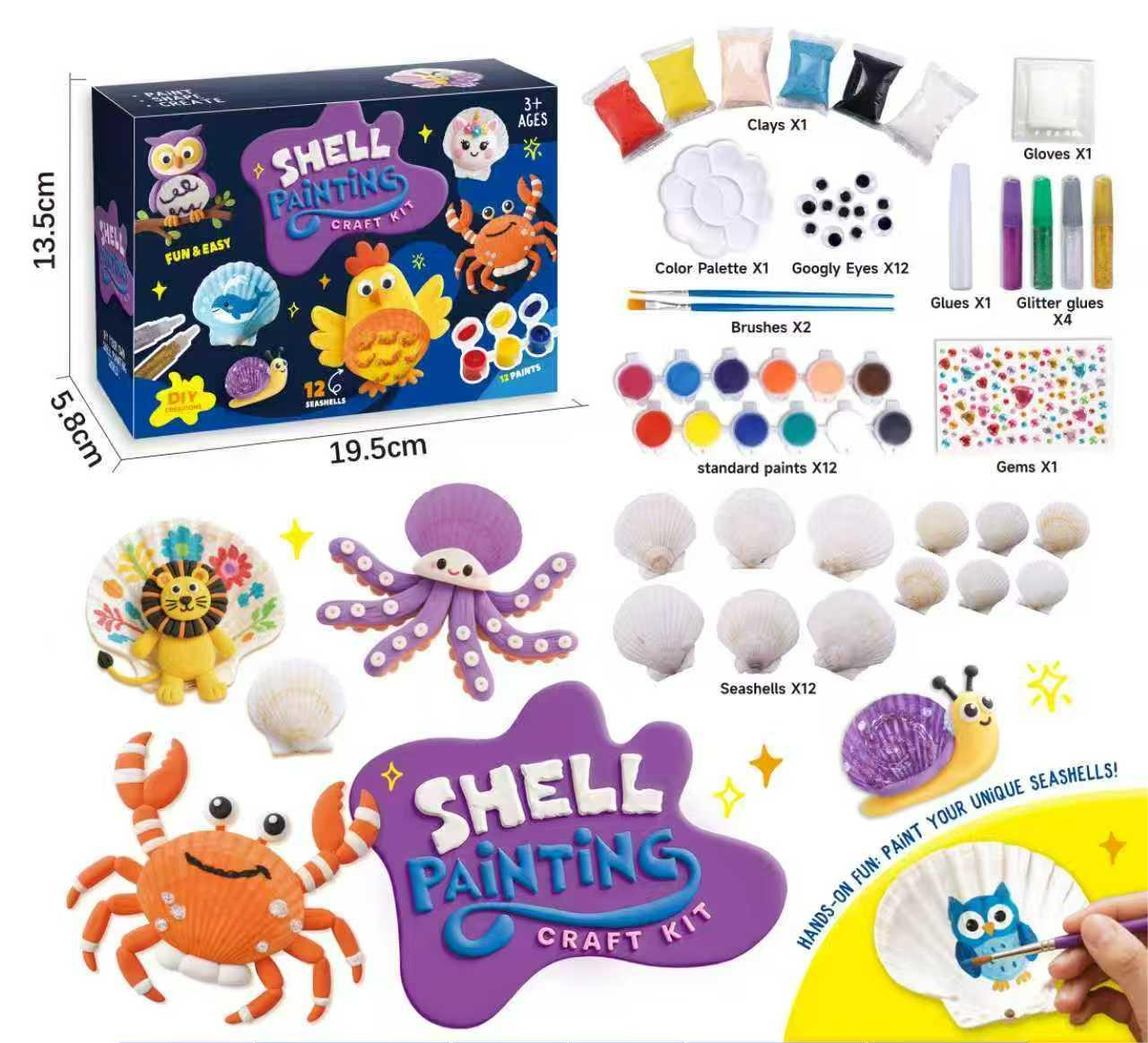 STEM Educational Toys Glow in the Dark Rock Painting DIY Box Craft Kit Drawing Toys Set for Ages 2-13 Unisex
