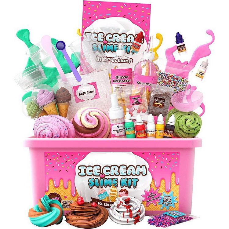 Handmade Puzzle Decompression Science Experiment DIY Ice Cream Slime Kit