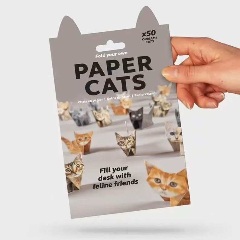 New DIY Paper Cats &amp; Dogs Origami Folding Animal Craft Kit with Boxed Packaging-50pcs