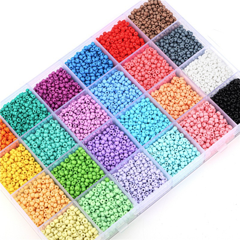 Beads Tool Set Kids 24 Girds Water Sticky Beads DIY Art Crafts Bead Kits for Jewelry Making