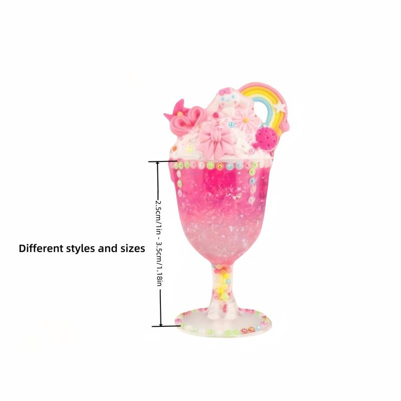 DIY Crystal Mud Toys Mini Slime Putty Kit with Ice Cream Bottle Gift for Kids