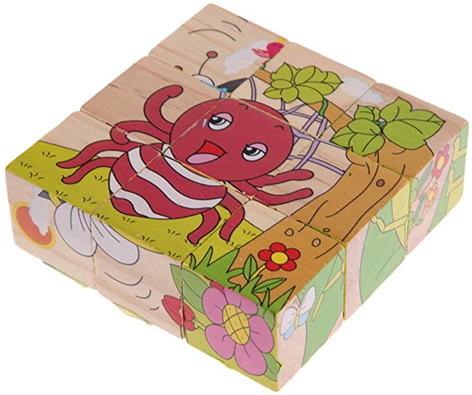 Unfinished Natural Wood Blocks Wooden Cubes for Arts and Crafts Wood Blocks Toy Craft Supply Kit for Kids DIY Art Projects