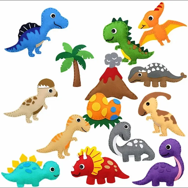 Kids Sewing Kit Felt Animal DIY Crafts Girls Boys Educational Sewing Kids Art Craft Kits Beginners Felt Kids Sewing