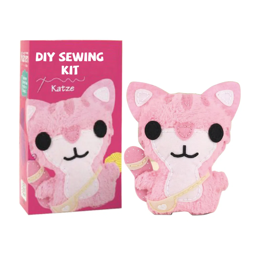 Educational Handmad Kids Felt Animal DIY Crafts Felt Sewing Kit for Girls and Boys