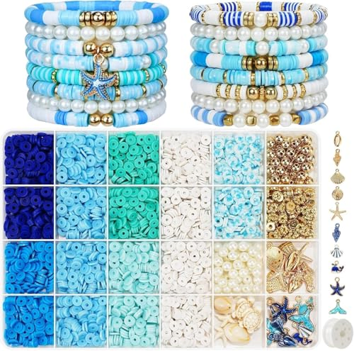DIY Clay Beads Jewelry Making Kit for Bracelets Necklace Personalized Crafts Gift