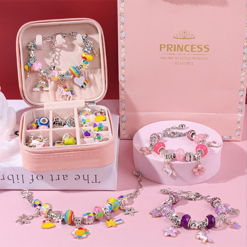 Charm Bracelet Making Kit for Girls Supplies Beads Friendship Bracelet Kit