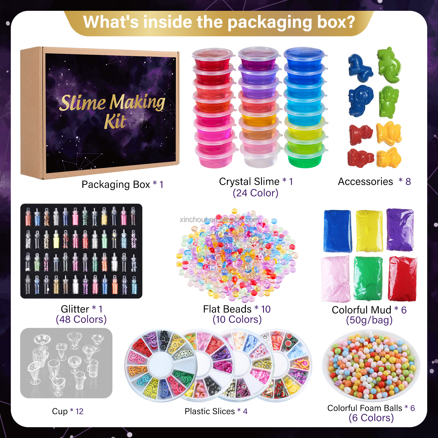 DIY Slime Making Kit for Girls Boys Birthday Idea for Kids Age 5+ Ultimate Supplies Include Slimes Making Coloring and Party