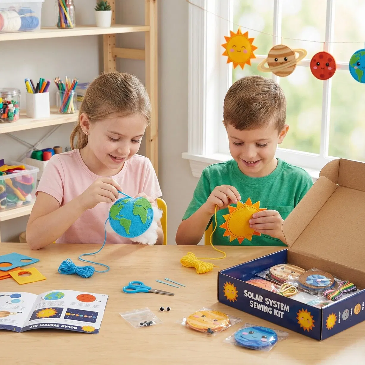 Kids DIY Solar System Sewing Kit Mini Portable Travel Craft Ages 7+