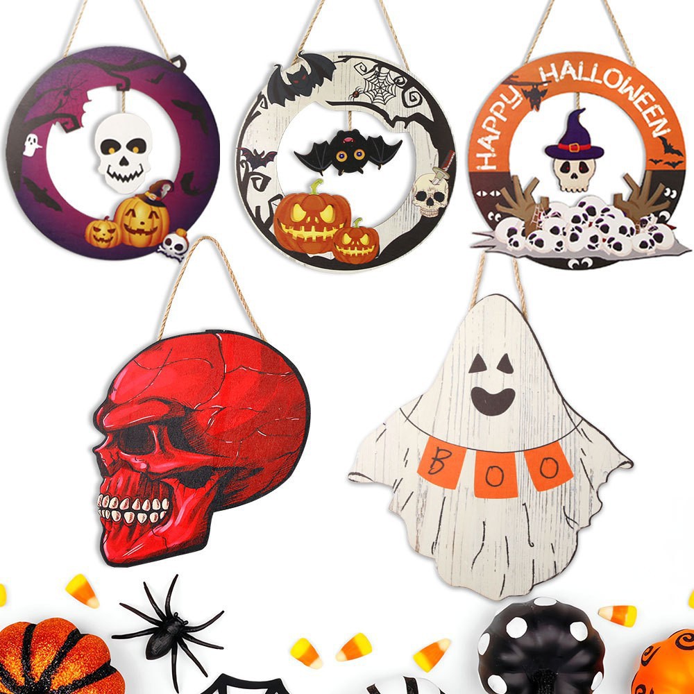 Happy Halloween Flower Style Wool Embroidery Kit for Adults-DIY Eco-Friendly Custom Design Holiday Decoration