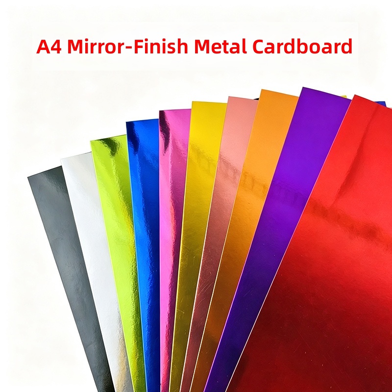 A4 Music Theme Mirror Cardboard Planner DIY Craft Kit for 14 Years &amp; Up-Single-sided Glitter Shaker Card