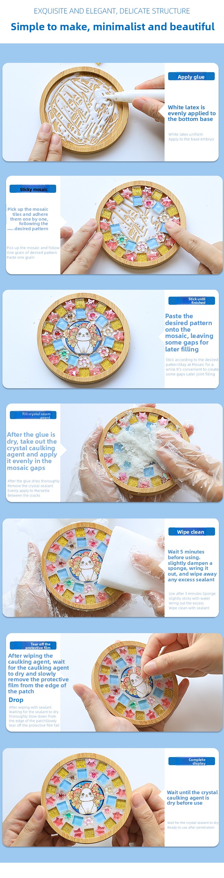 Wooden Mosaic DIY Coaster Product View