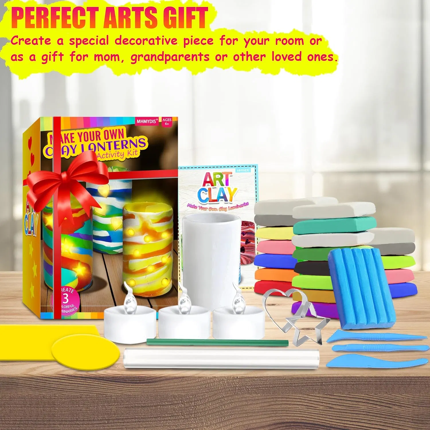 DIY Craft Kits Make Your Own Clay Luminaries Arts and Crafts Clay Kit for Boys Girls