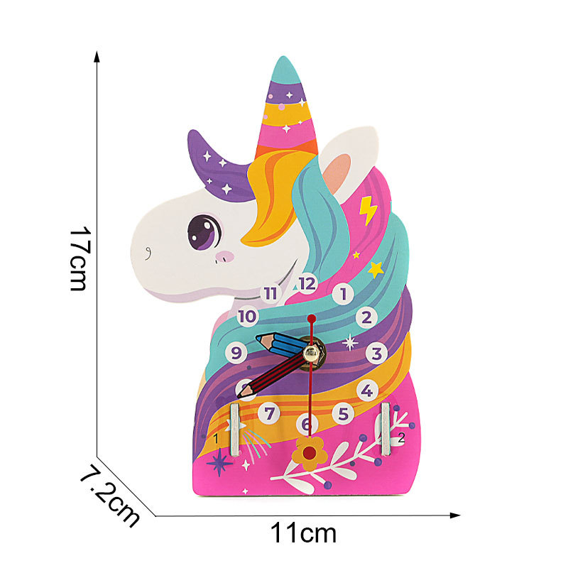 Best-selling Cross-border DIY Handmade STEM Technology Craft Kit Assembly Toy 0-3M Self-made Clock Material Pack Paper