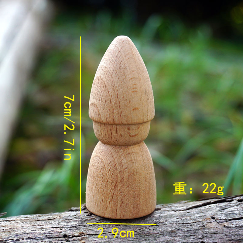 Wooden Diy Toy Wooden Miniature Figures Wooden Rainbow Pointy Head Wood-dye Painting Kit