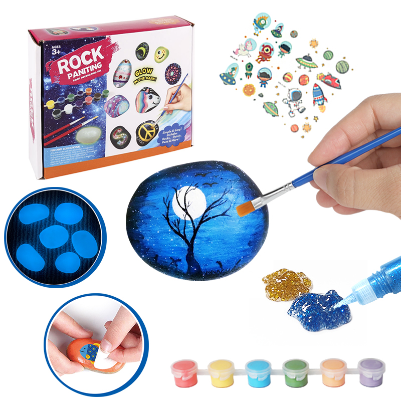 Wholesale DIY PS Plastic Rock Painting Kit for Kids | Creative Drawing Toys Set | Customized Handwork Educational Toy