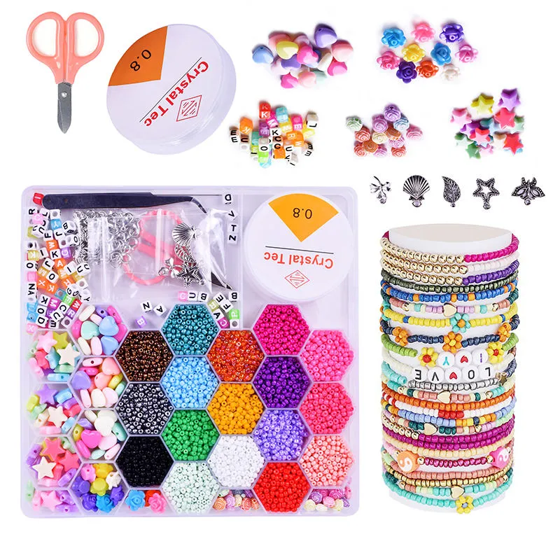 Different Styles Beads 480PCS 10mm Polymer Clay Beads Kit for Jewelry Making Bracelets