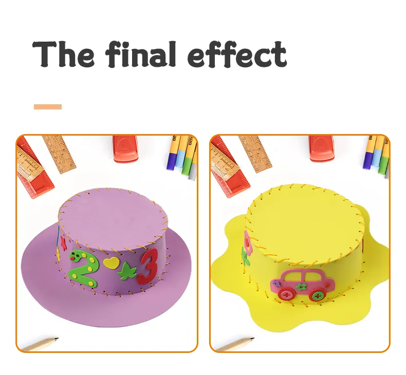 DIY EVA Foam Party Sewing Hat Kits for Kids Arts and Crafts