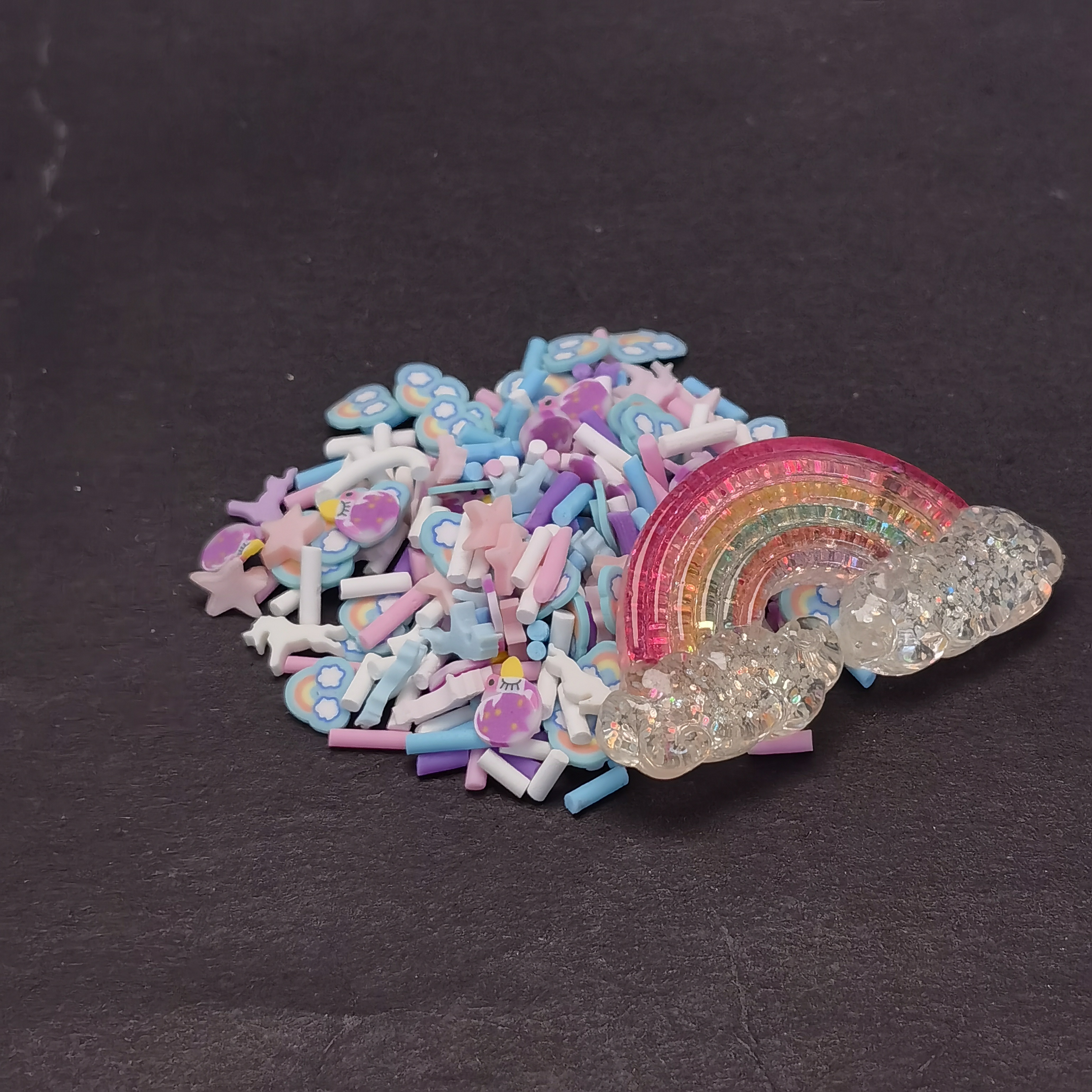 30g ODM Rainbow Colorful Beads Soft Clay Sequins Slime Making Kits DIY Kids Crafts Polymer Clay Pieces Kids Toys