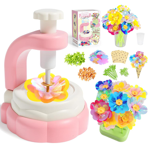 Educational DIY Fabric Flower Bouquet Kit Kids Arts & Crafts for Birthdays & Holidays Parties Plastic Gift Toys