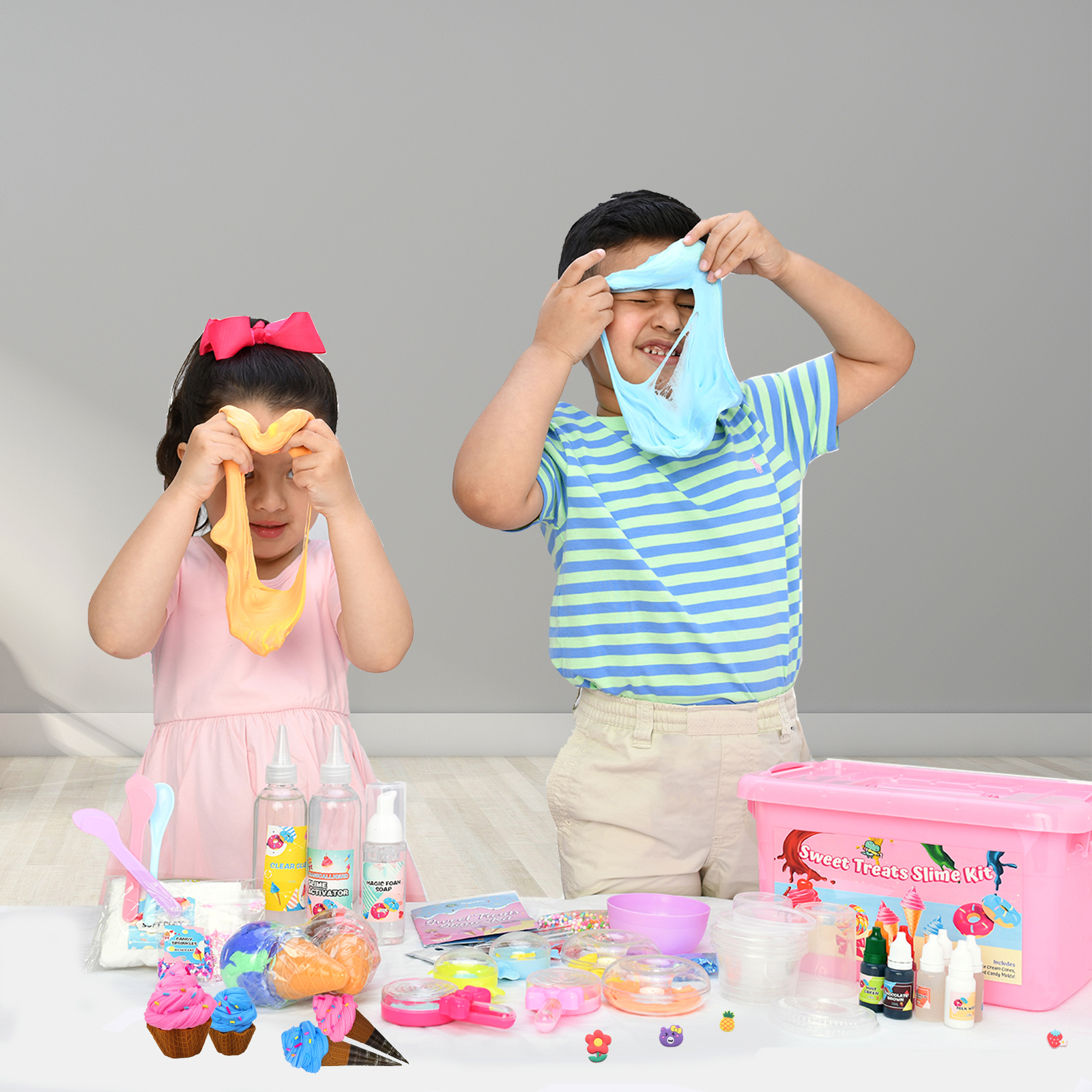 DIY Cake Chocolate Donuts &amp; Ice Dessert Theme Slime Kit for Kids Party Favors to Make Butter Cloud and Foam Slime