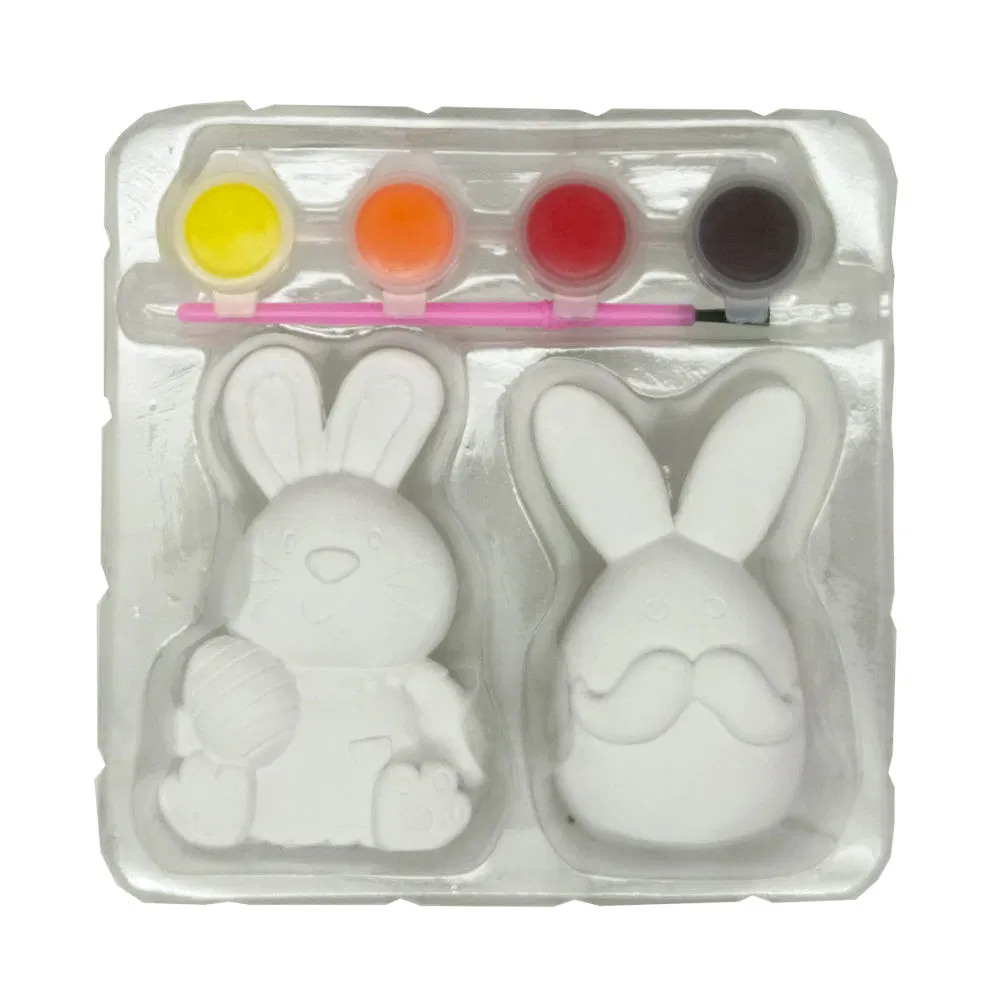 Creative DIY Craft Kits Acrylic Paints for Kids Rabbit Plaster Painting Toy
