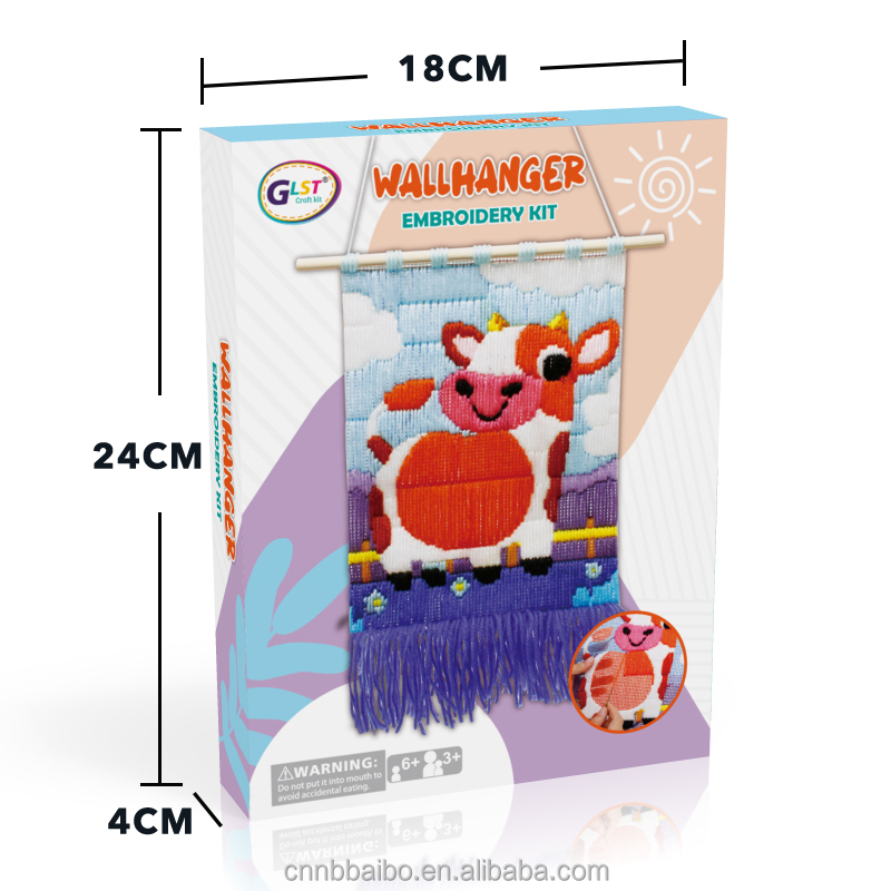 Long Stitch Needlepoint Embroidery Kit Cow Theme
