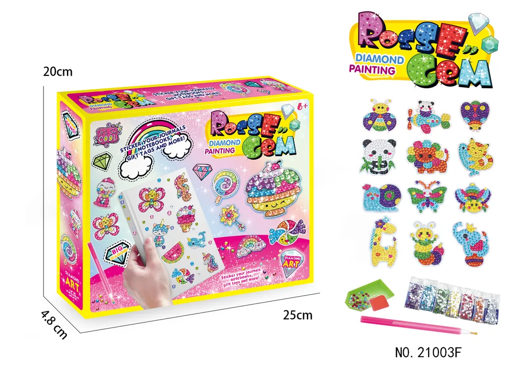 Colorful DIY Gem Diamond Painting Kit for Kids