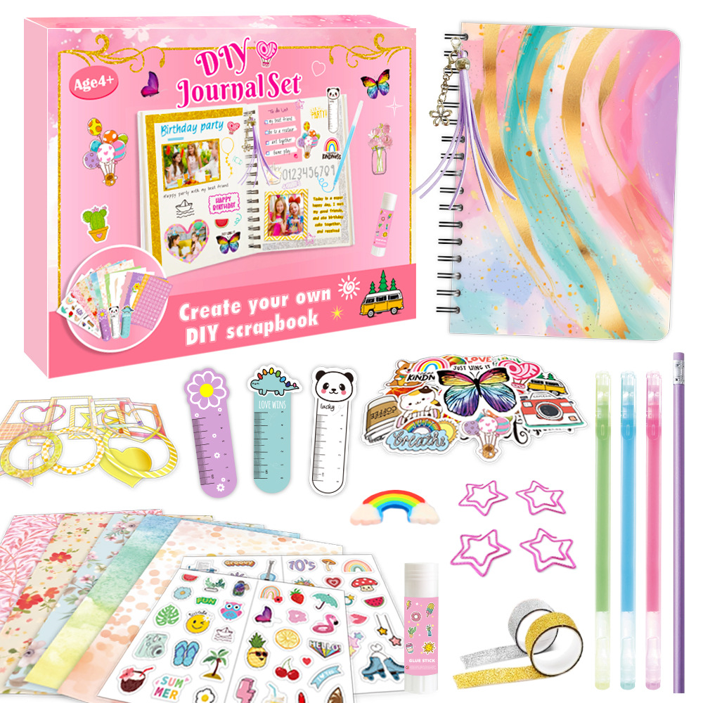 Wholesale Diary DIY Journal Kit Scrapbook &amp; Diary Supply Set Holiday Birthday for Teen Girl Set Creativity Art Craft Kit Gift