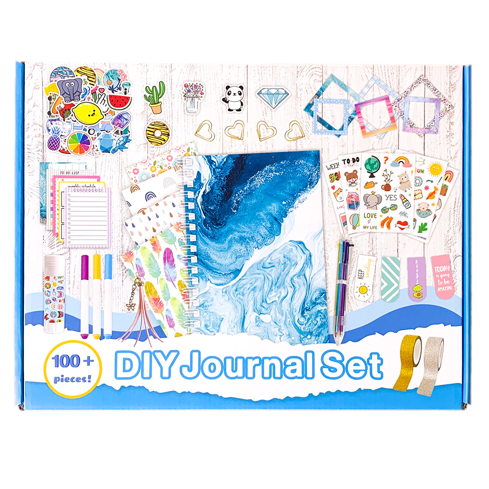 2023 Hot Selling Scrapbook Sticker Airplane Box Pack Children's Full Set Diary Stationery Budget Manual Ledger DIY Journal Set