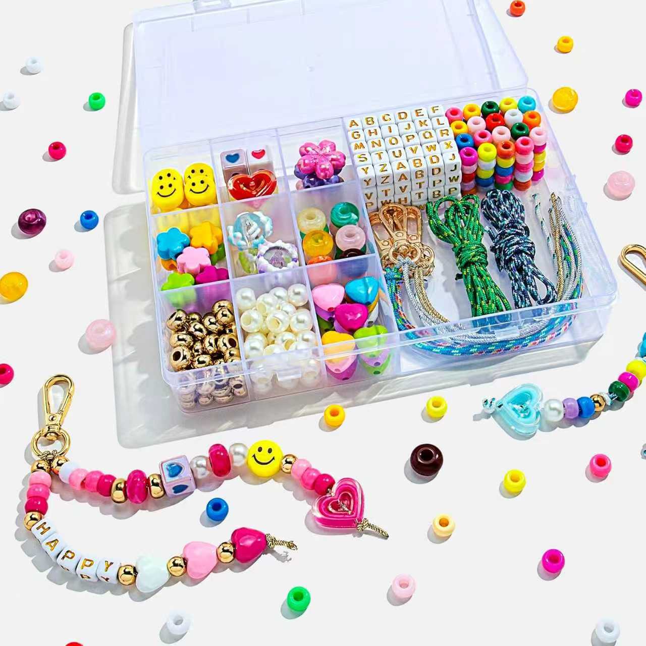 DIY Beaded Keychain Kit Creative Handmade DIY Keyring Customizable Jewelry Making Supplies