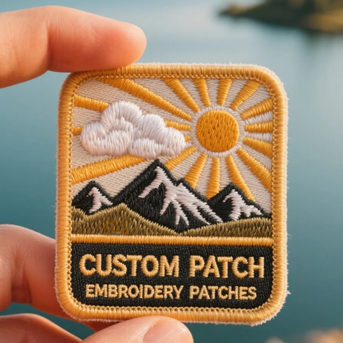 Customizable 3D Puff Logo Badges Heat Press Embroidered Patch Sew-on Iron-on Clothing Patches With Lace Decoration OEM Model