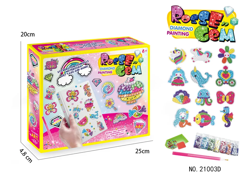 Colorful DIY Gem Diamond Painting Kit for Kids