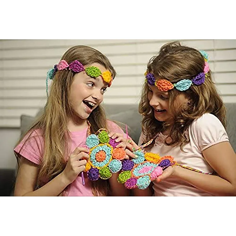 Children Arts and Crafts Supplies for Kids Hand Craft Knitting and Sewing DIY Toys Crochet Kit