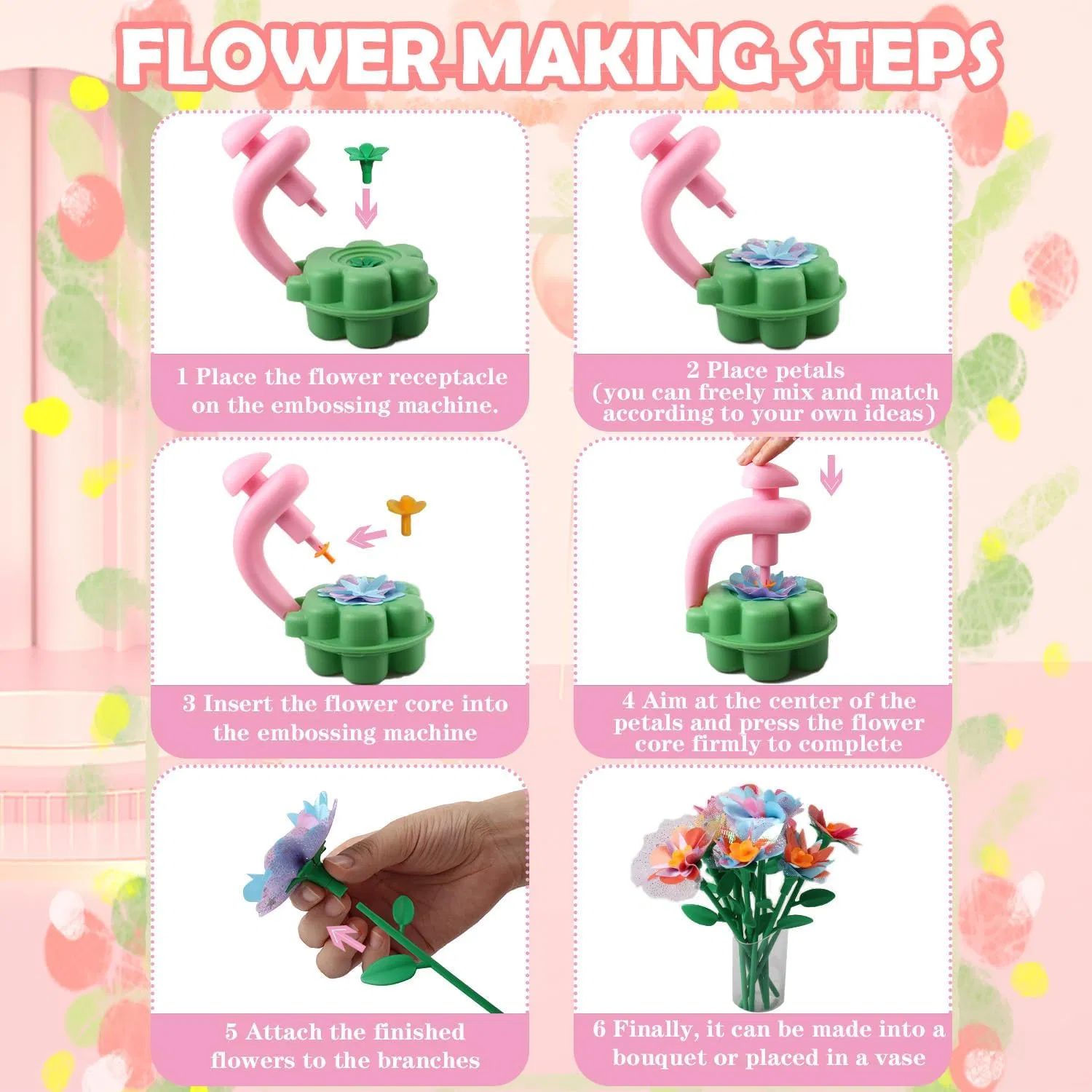 DIY Fabric Flower Bouquet Craft Kits for Creative Fun