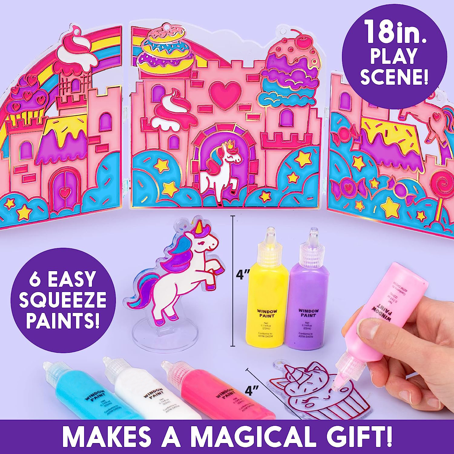 Acrylic Drawing Gift and Crafts Custom Toy Holiday Decoration Non Toxic 3D Window Art Craft Kit for Kids