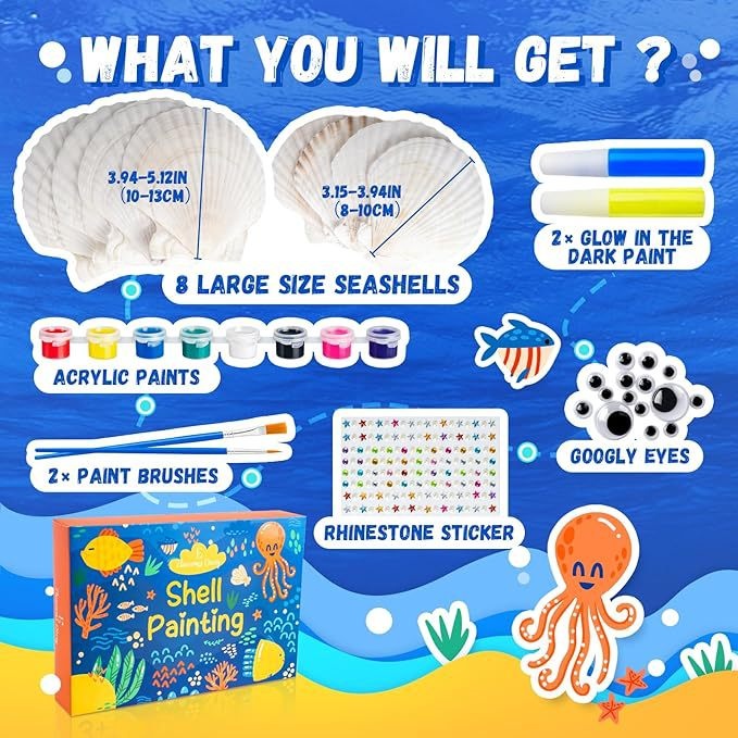 Children's Painting Set Handmade Crafts Graffiti DIY Set Creative Activity Toy Ages 7-14 Color Box Packaging