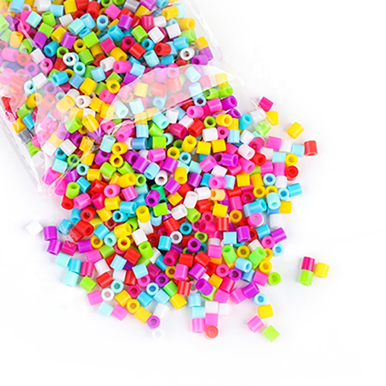 Wholesale 57 Color DIY Educational Hama Perler Beads Kit Kids Puzzle Game 5mm Eva Bulk Beads Plastic Material