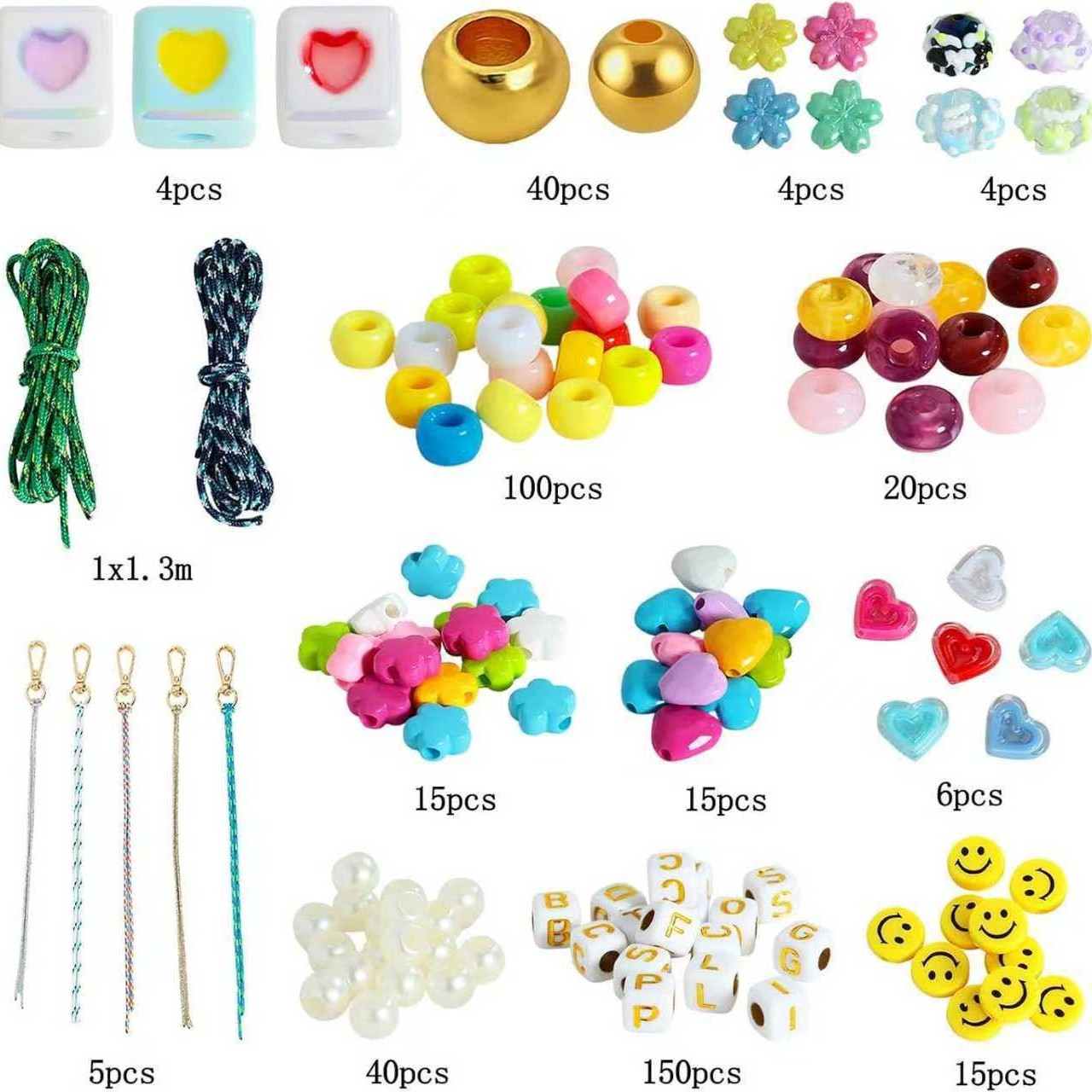 DIY Beaded Keychain Kit Creative Handmade DIY Keyring Customizable Jewelry Making Supplies