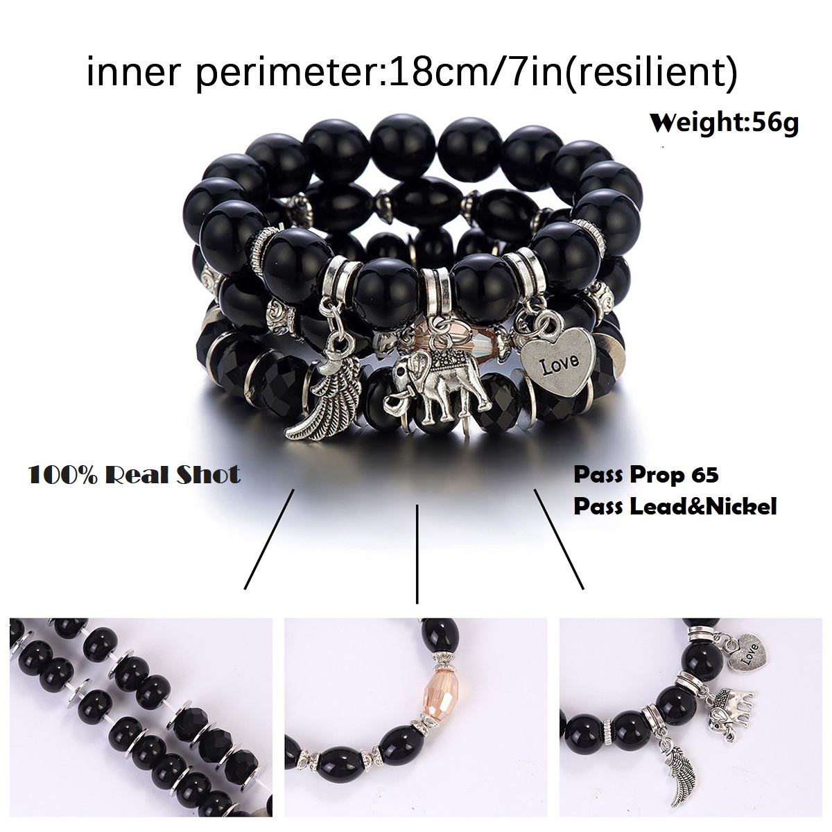 Fine Jewelry Bracelets &amp; Bangles Diy Making Kits Boho Elephant Custom Colorful Glass Beads Bracelet Set Couple Amour