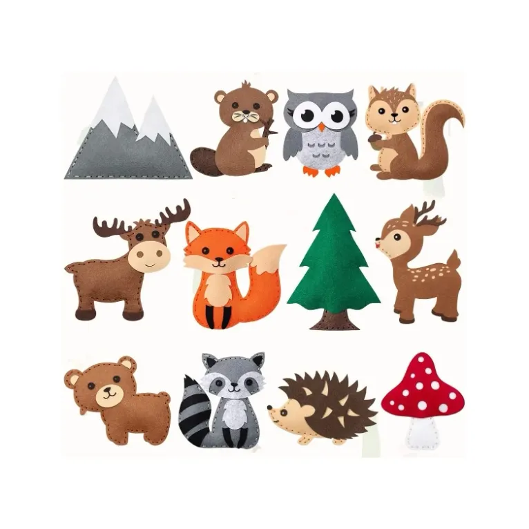 Kids Sewing Kit Felt Animal DIY Crafts Girls Boys Educational Sewing Kids Art Craft Kits Beginners Felt Kids Sewing