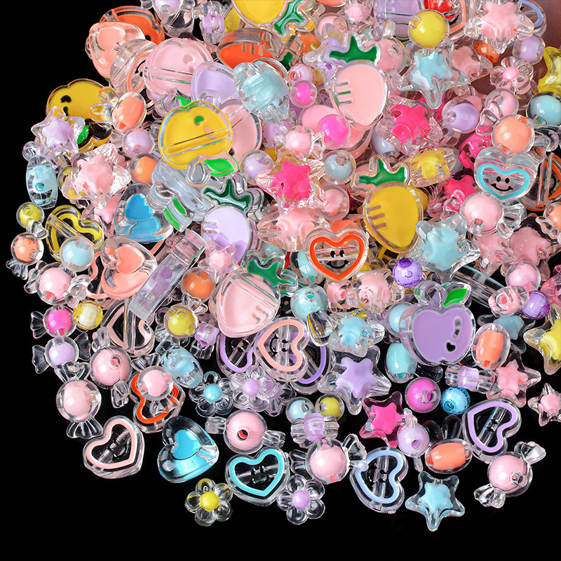 Wholesale DIY Kids Beaded Bracelet Kit Educational Toys with Acrylic Beads Jewelry Making Tools for Girls Boys Craft Gifts