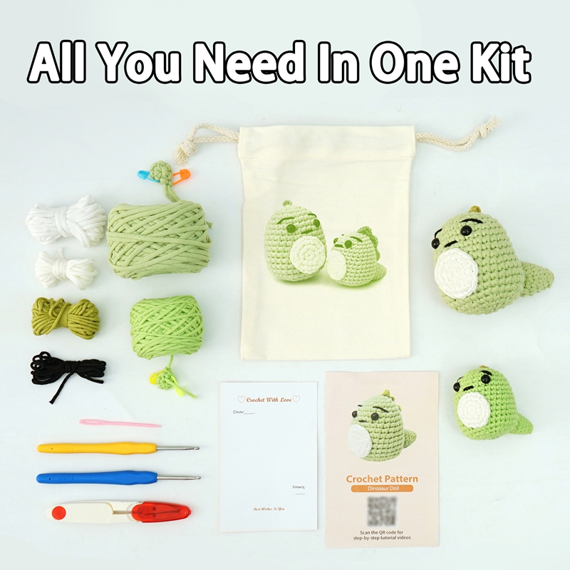 Customizable DIY Cute Sewing Floral Animal Embroidery Kit Hand-Knitted Home Decoration Crochet Kit for Beginners Souvenirs