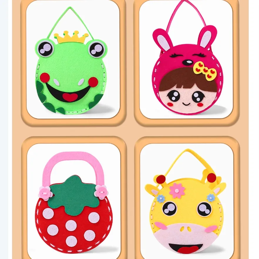 Sewing Bags Kit for Kids Felt Crafts for Kids Girls Sewing Kit Ages 6-8 Plus-DIY Kits for Kids