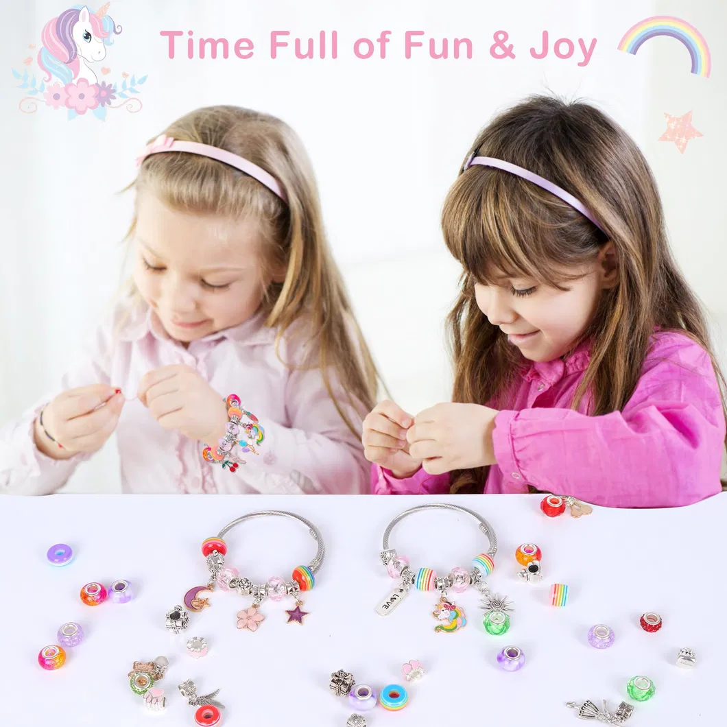 Charm Bracelet Making Kit for Girls Supplies Beads Friendship Bracelet Kit