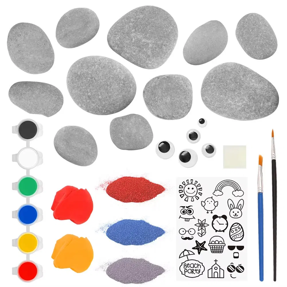 Crafts DIY Supplies Kit for Kids Rock Painting Kit